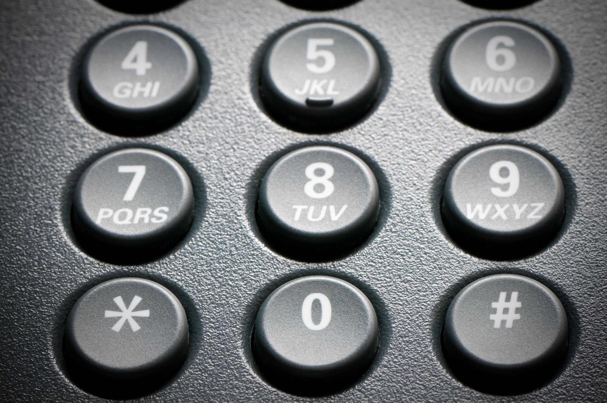 Phone keypad close-up