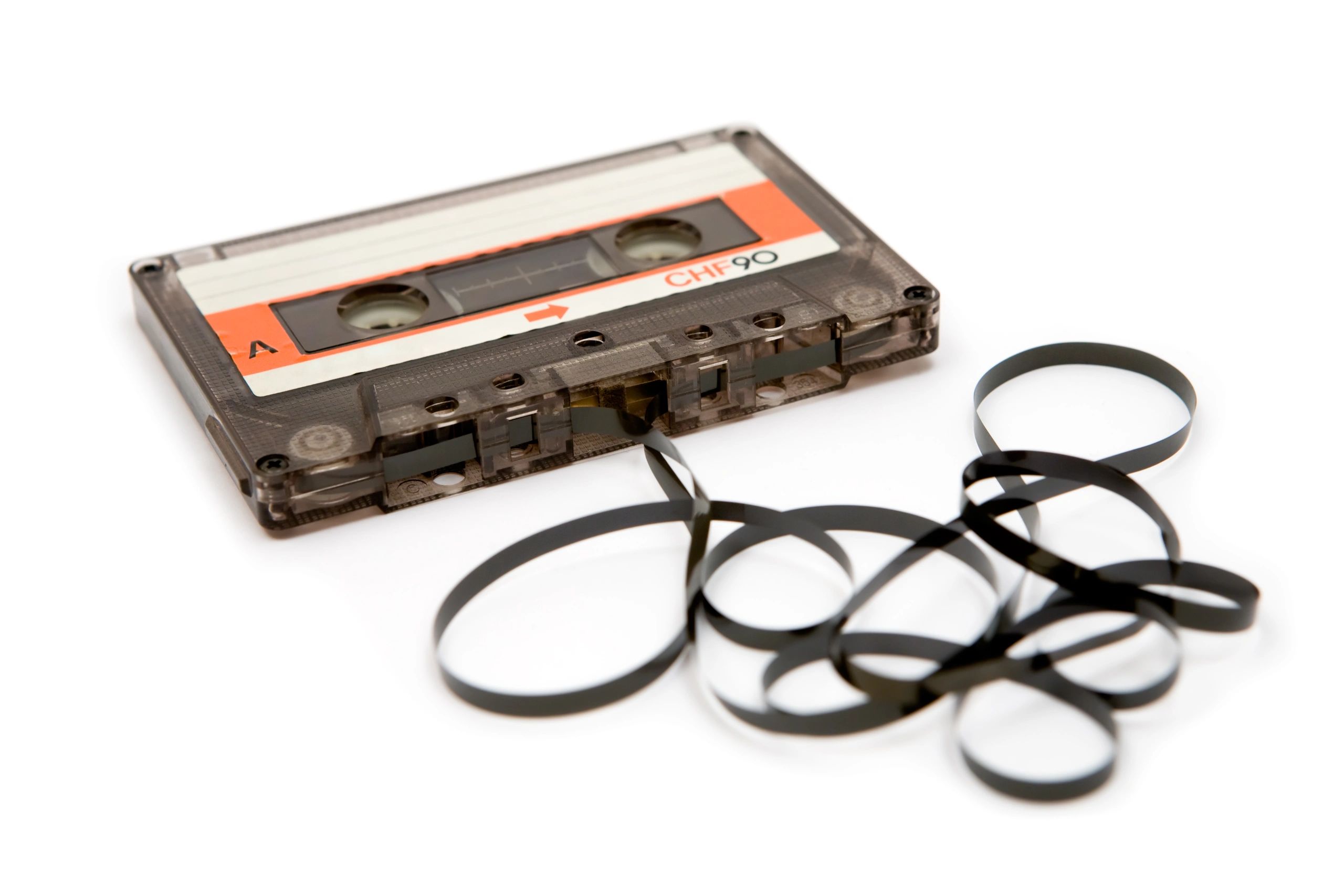 Old audio cassette tape